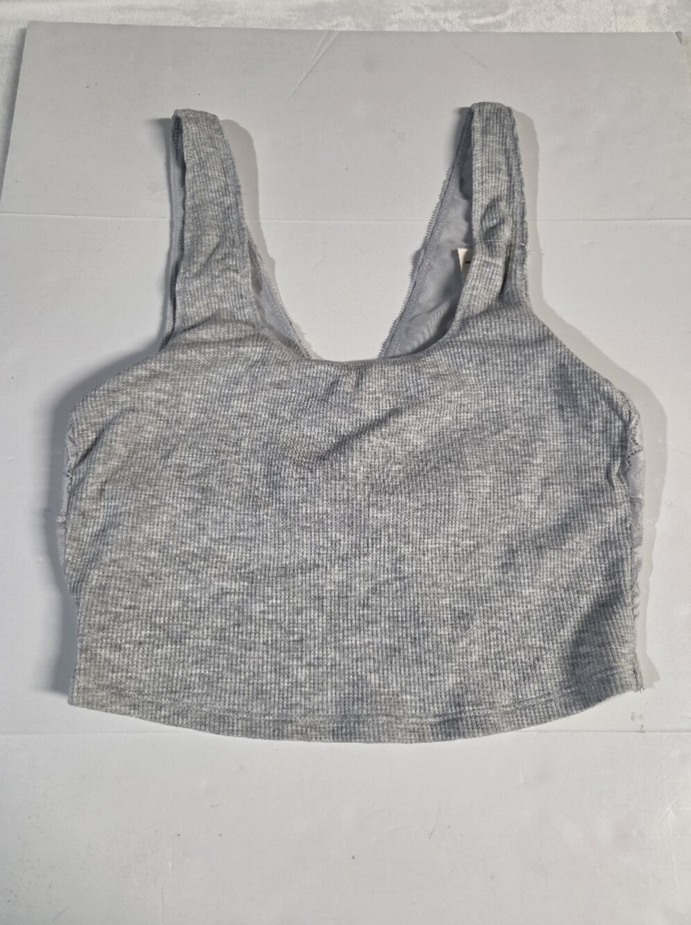 NWT aerie Gray Ribbed Cropped Tank